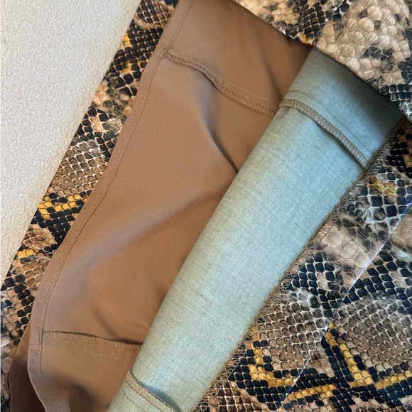 LIKELY Hayley Python Printed Faux Leather Mini Dress In Gold - Picture 6 of 8